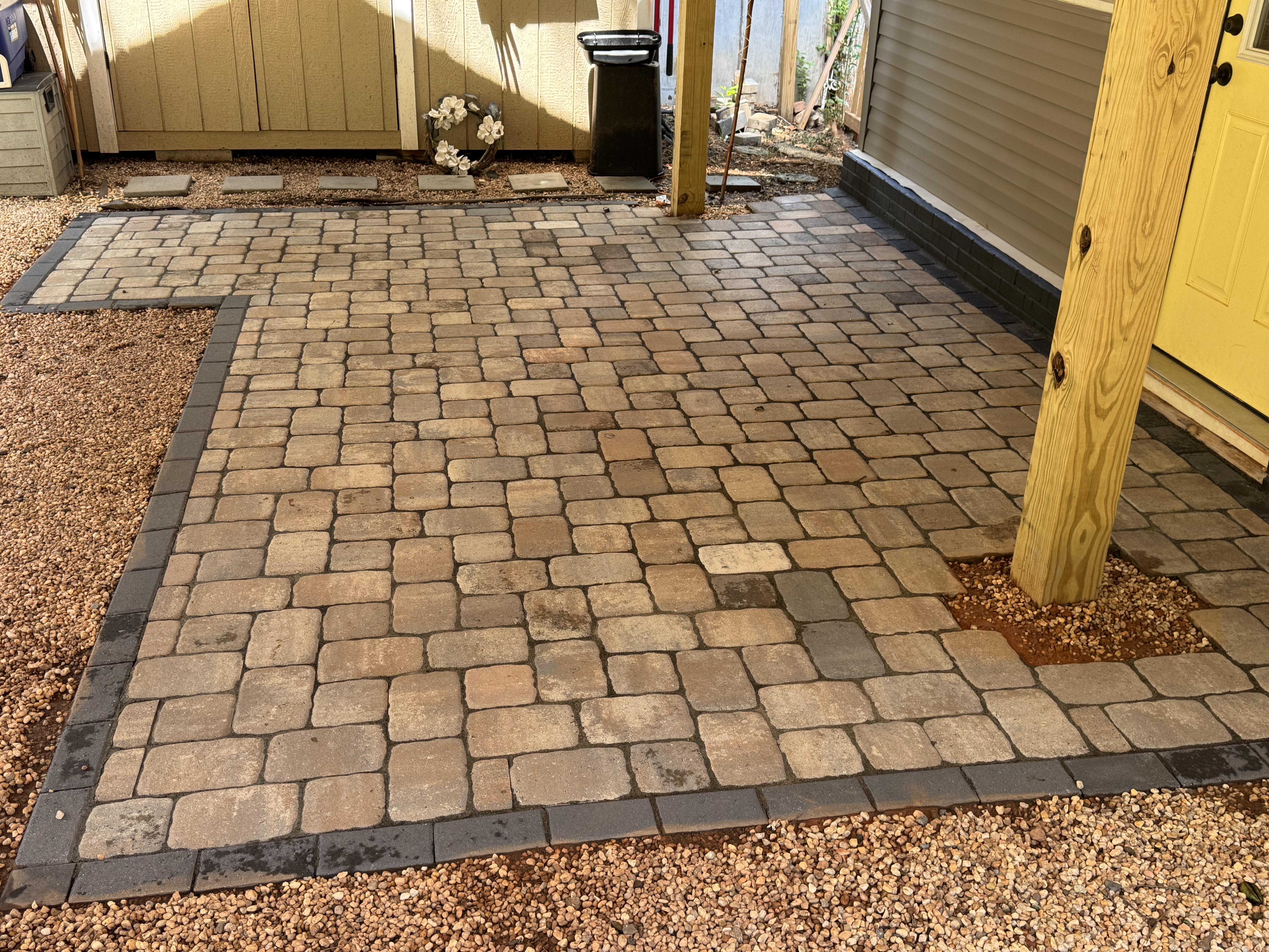 Patio pavers after cleaning